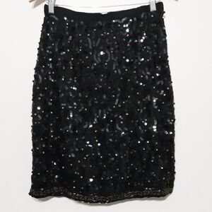 Vintage skirt women sequins detail short black event retro Y2K classic luxury 14